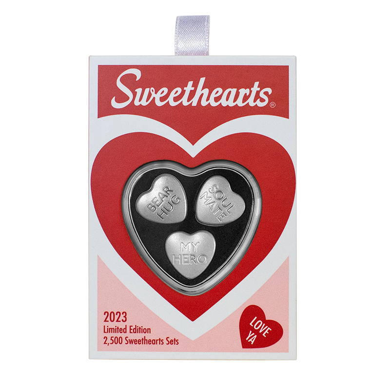 Image for 2023 Sweethearts ® Pure Silver Hearts Set from TD Precious Metals